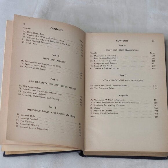 Bluejackets Manual US Naval Institute 14th Ed 1950 Illustrated HC Navy Clemens - Picture 12 of 16